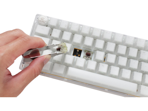 Ducky One 3 Aura White SF 65% Cherry Brown RGB - gaming keyboard