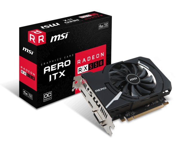 MSI Radeon RX 550 AERO ITX OC 4GB - Graphics card
