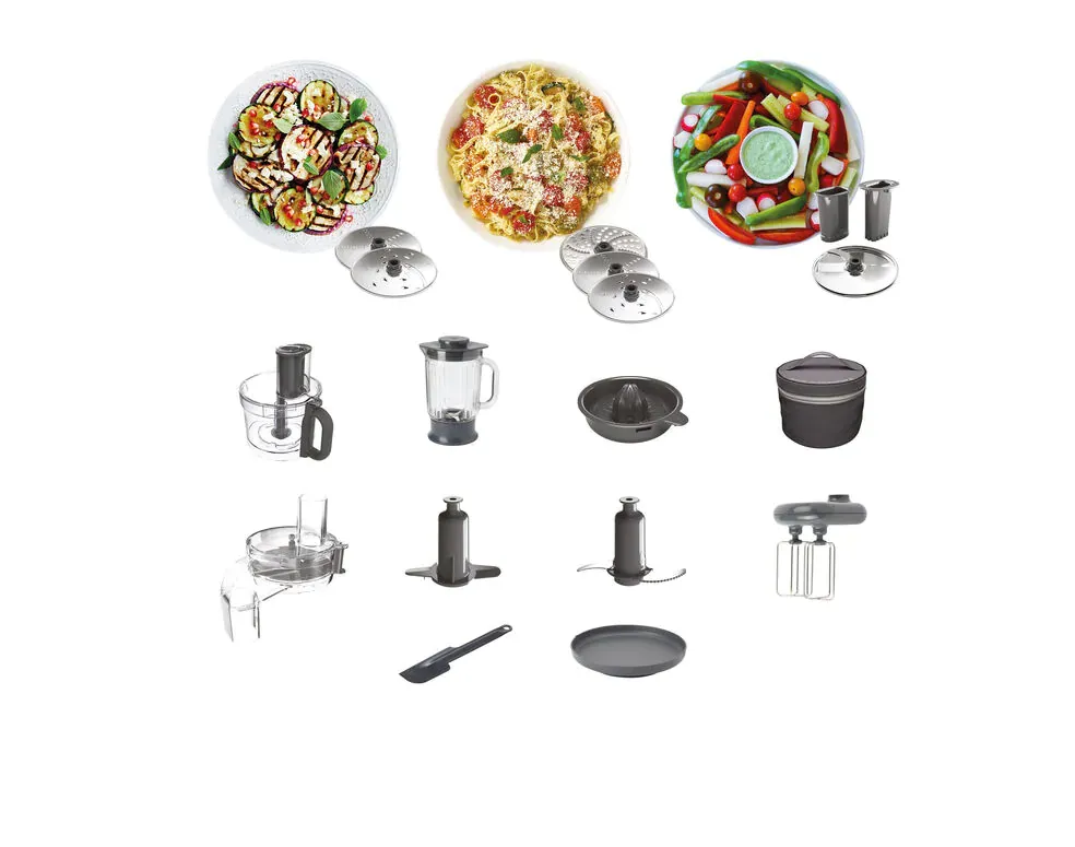 Kenwood MultiPro XL Weigh+ FDM72.990SS Food Processor, 1000 Watt, 3 Litre, Stainless Steel