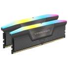 Corsair VENGEANCE RGB RS 64 GB (2 x 32 GB) DDR5 6000 MHz, CL40 minne, gr&aring; (EXPO/XMP)