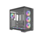 SAMA V52 Midi-Tower Case with window and RGB lighting, Black