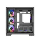 SAMA V52 Midi-Tower Case with window and RGB lighting, Black