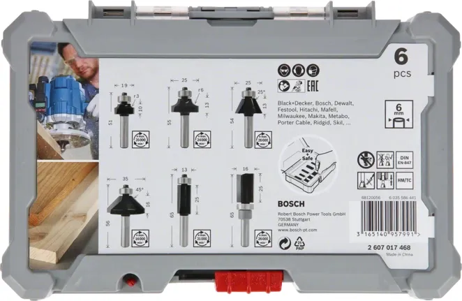 Bosch cutter set Trim & Edging 6 pieces.