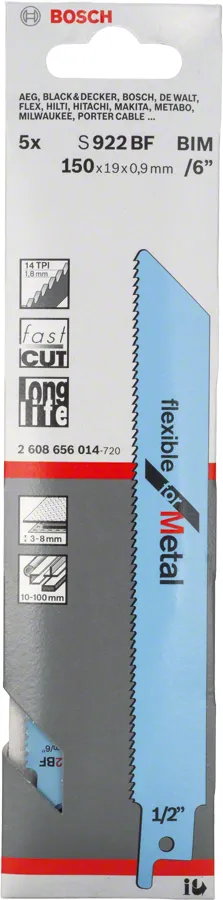 Bosch flexible for Metal S 922 BF Savklinge Vekselsav