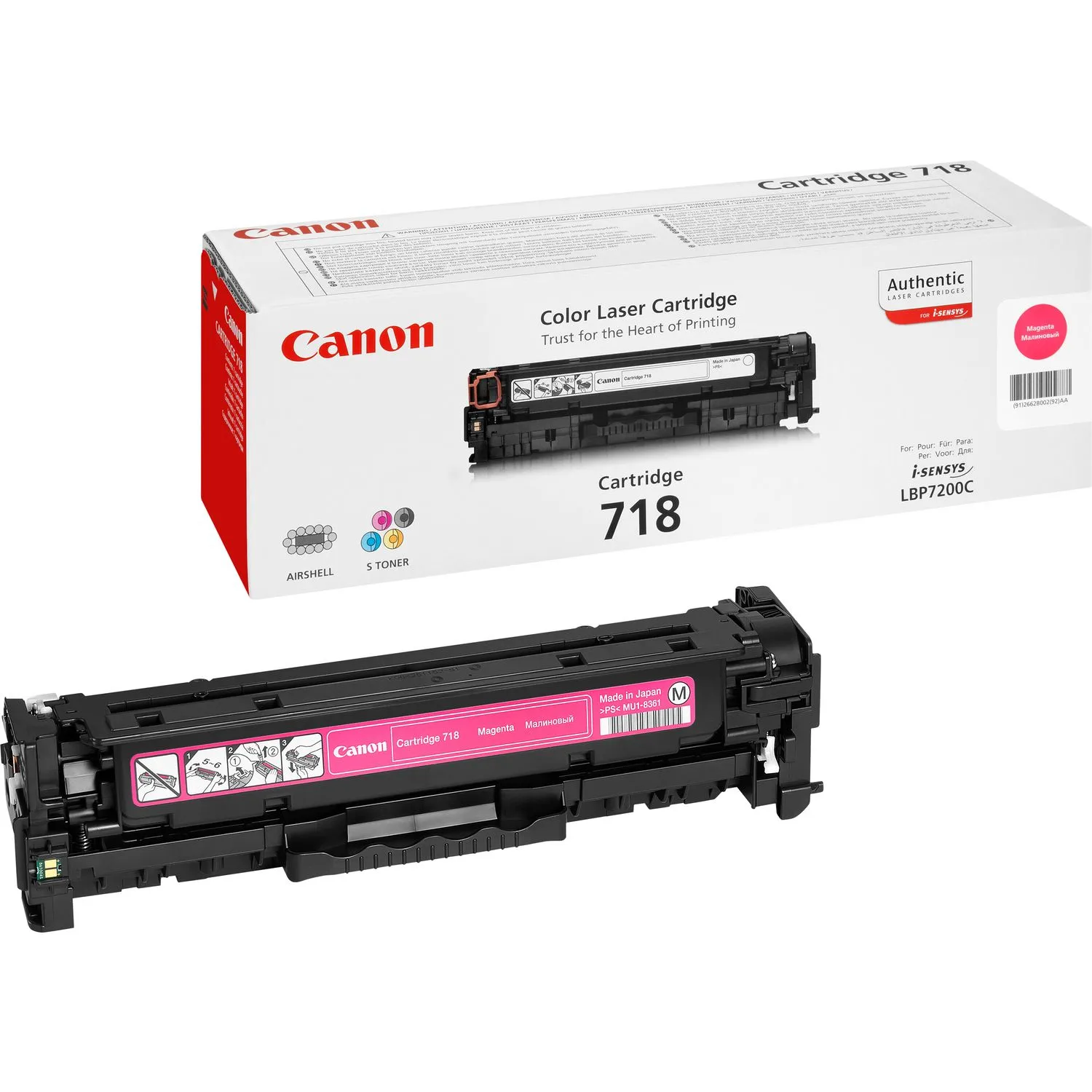 Canon 718 lasertoner, magenta