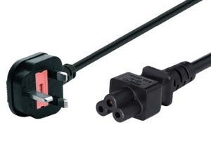 1.8m Power cord UK  C5 Black