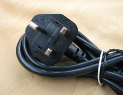 1.8m Power cord UK  C5 Black