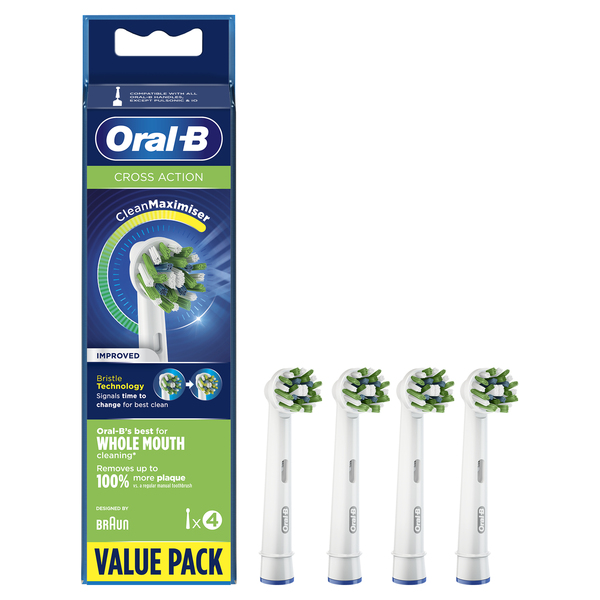 Oral-B CrossAction - brush head, 4 pcs
