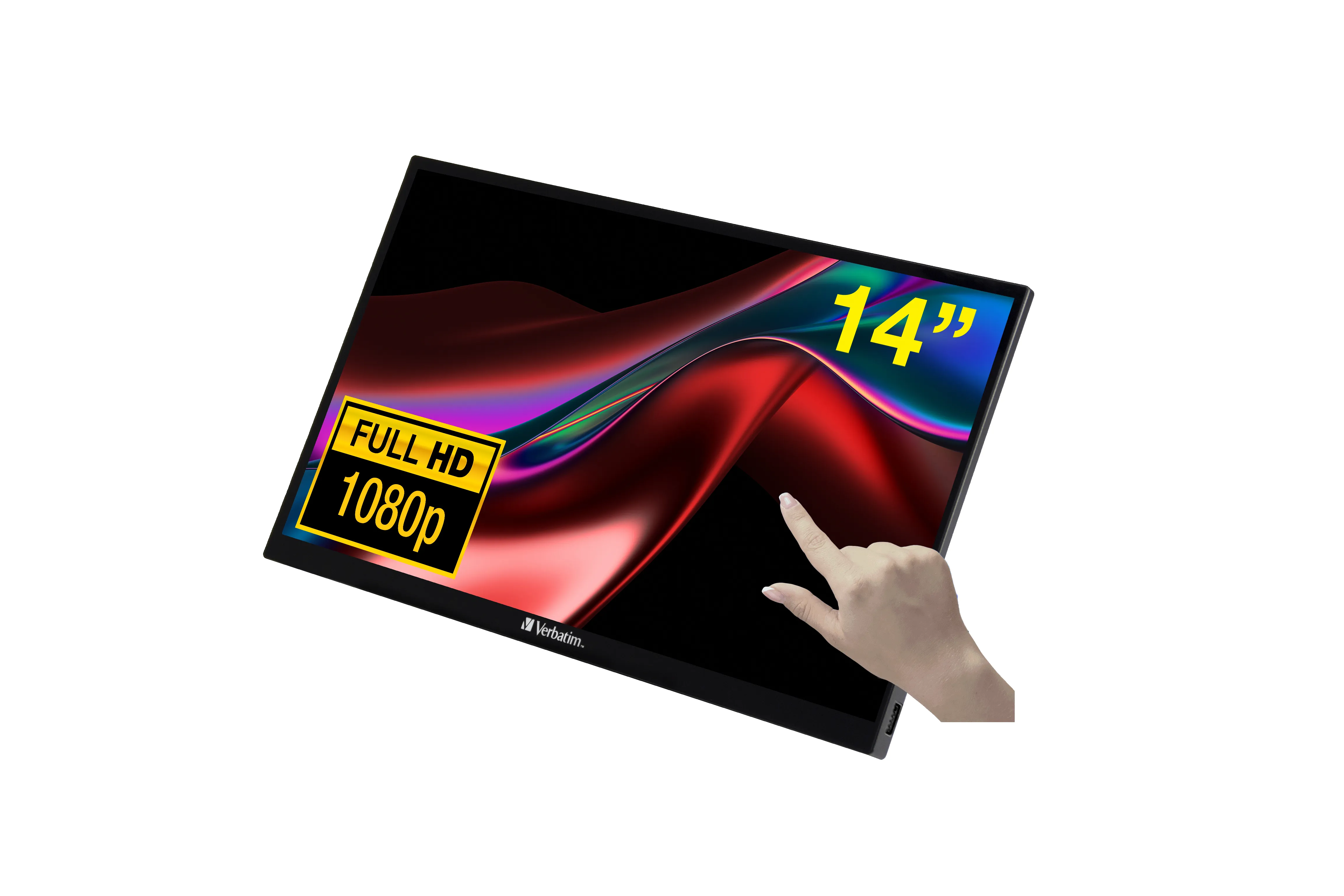 Verbatim 14" PMT-14, Full HD Touch, USB-C, IPS - monitor