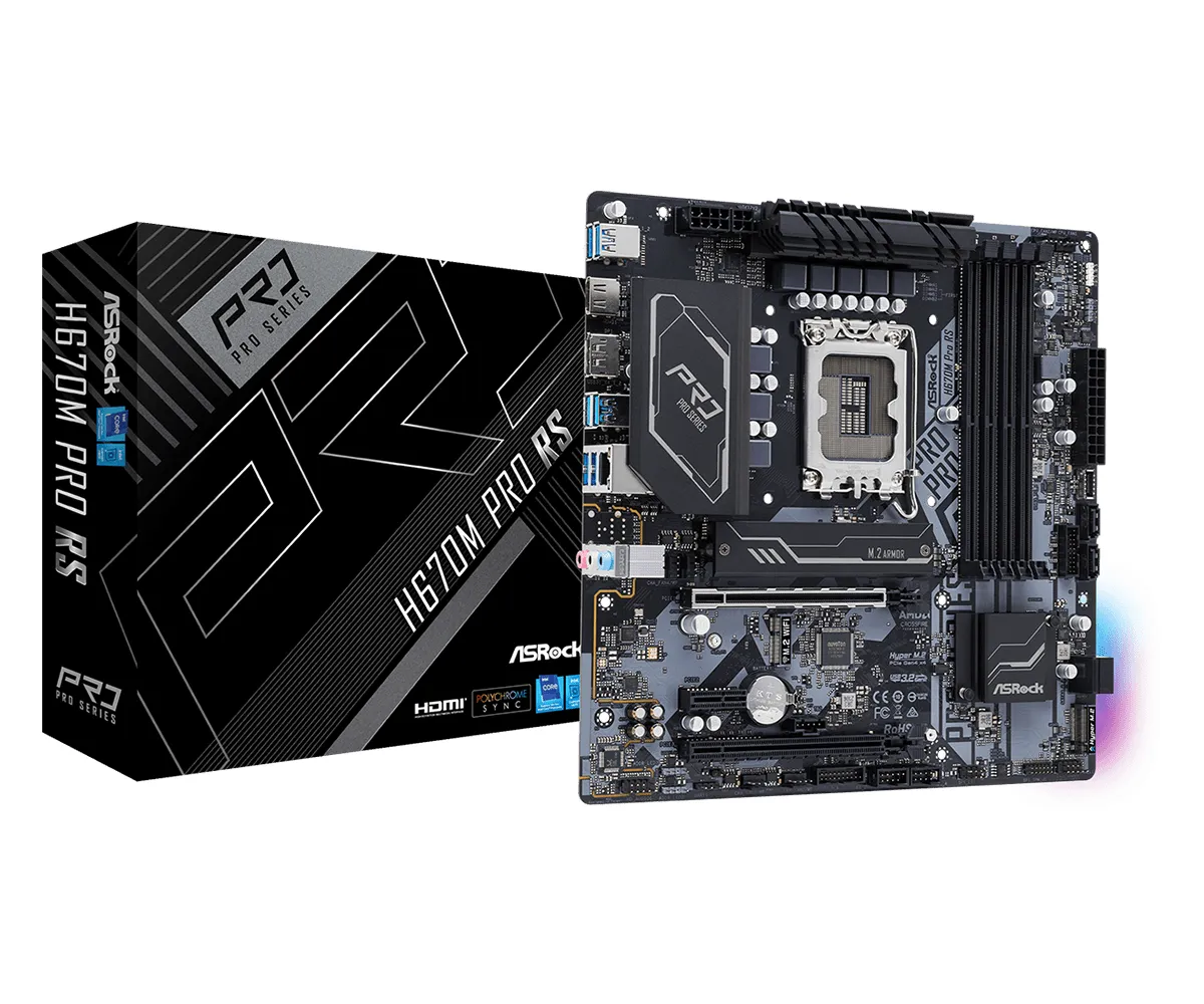 ASRock H670M Pro RS mATX - moderkort