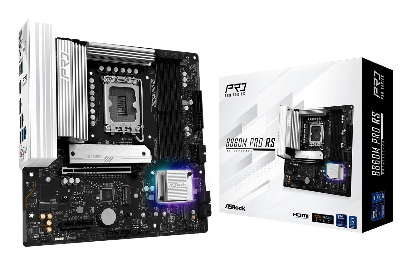 ASRock B860M Pro RS LGA 1851 mATX DDR5 - motherboard