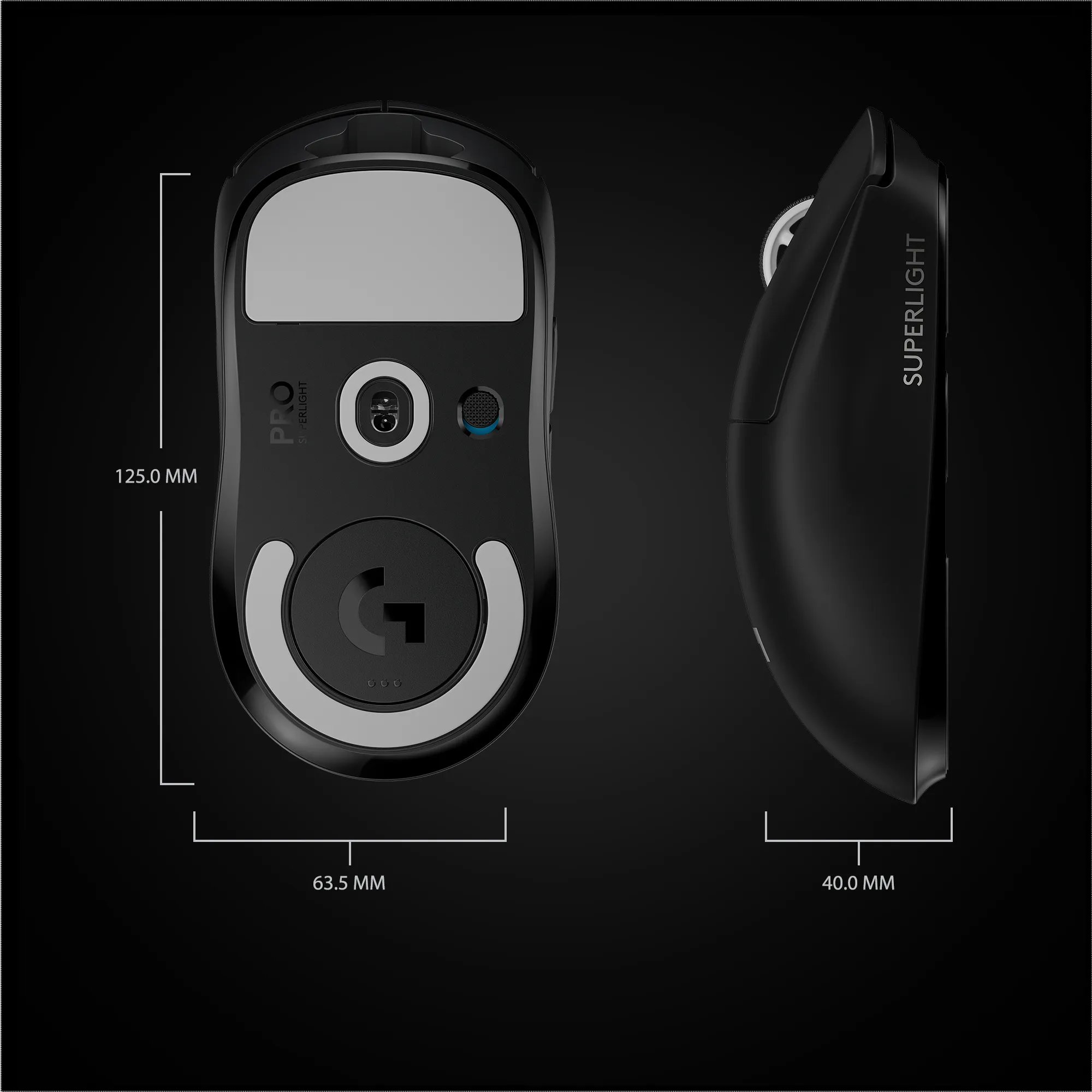 Logitech PRO X SUPERLIGHT -langaton pelihiiri, musta