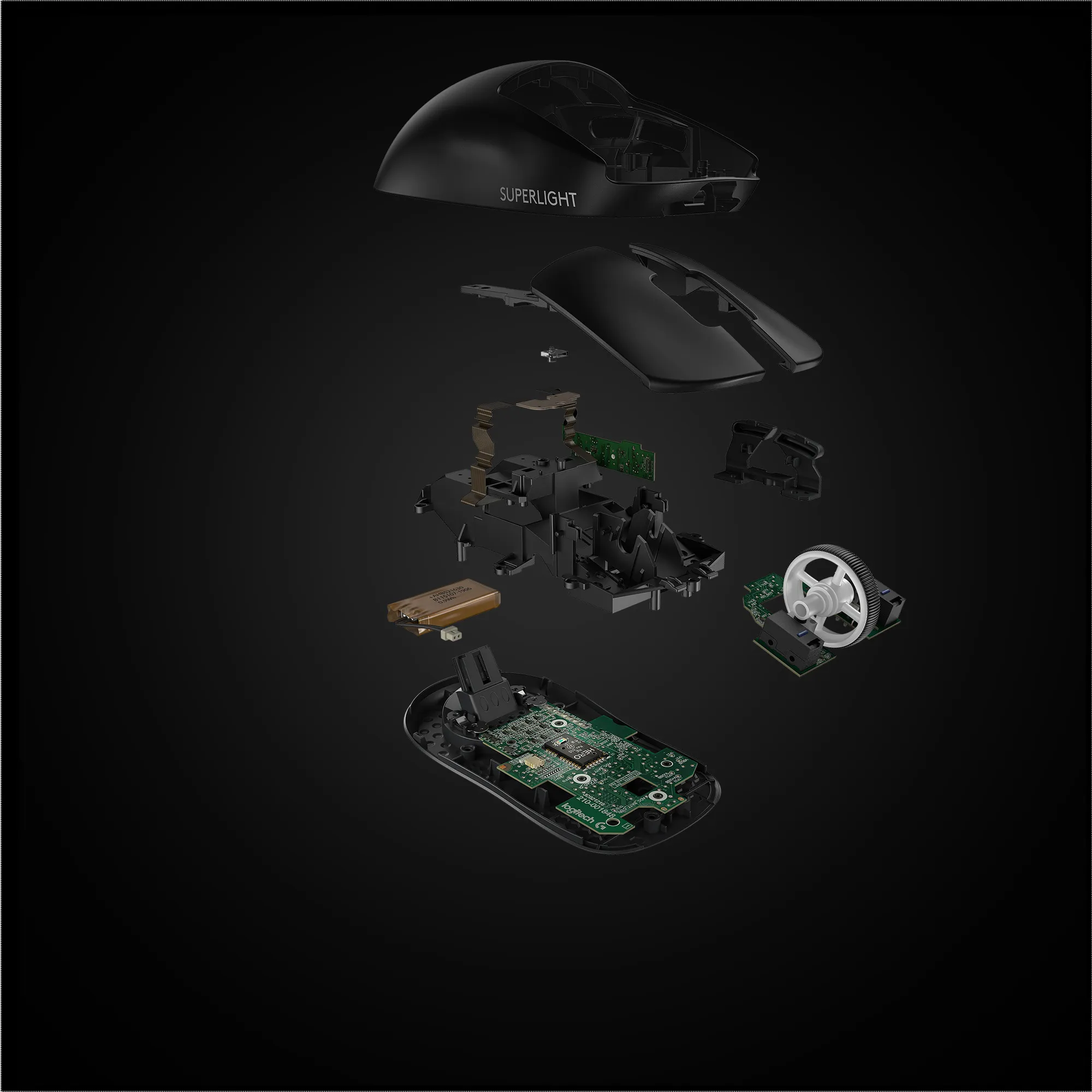 Logitech PRO X SUPERLIGHT -langaton pelihiiri, musta