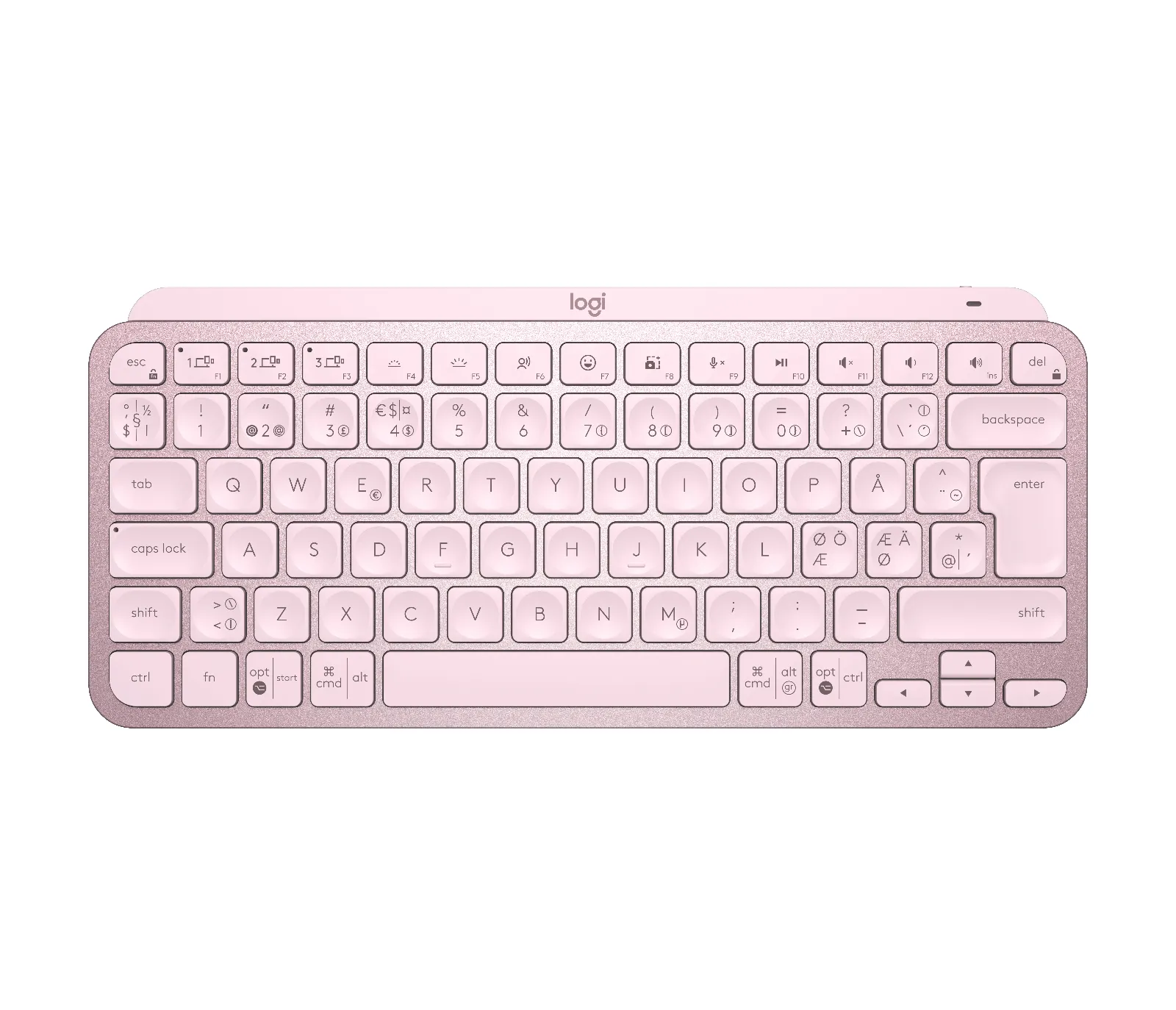 Logitech MX Keys Mini - trådlös tangentbord, Rosa