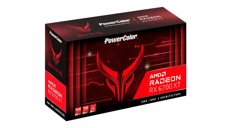 Powercolor Radeon RX 6700 XT Red Devil 12 Gt -n&auml;yt&ouml;nohjain