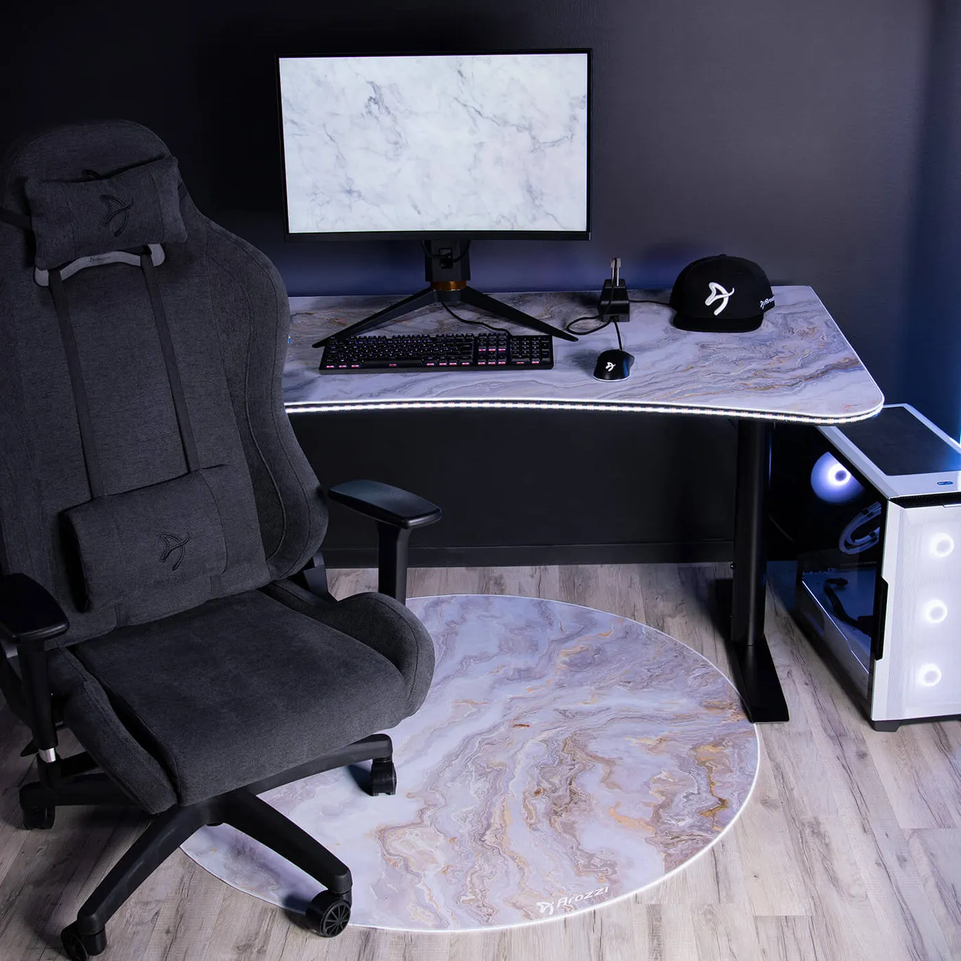 Arozzi ZONA Floor Pad - White Marble