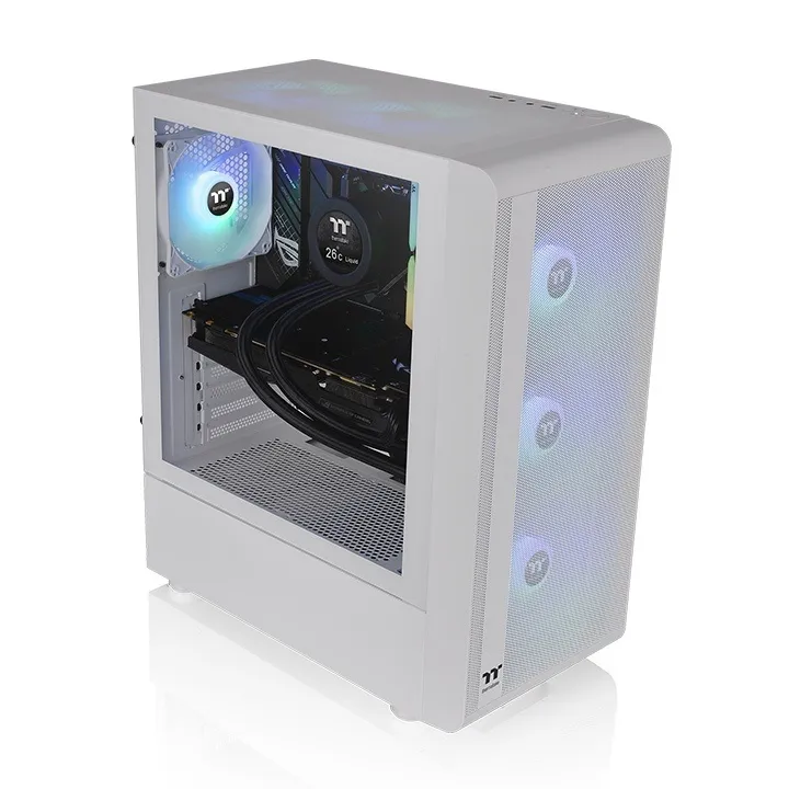 Thermaltake S200 TG ARGB - Mid Tower case, White