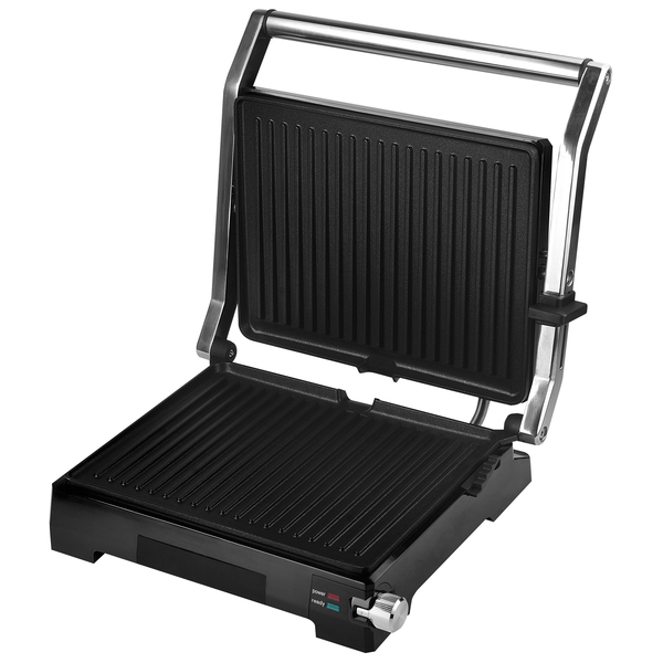 Champion Panini Grill Pro Health 2-in-1 PG600 -p&ouml;yt&auml;grilli, 2000 W, ruostumaton ter&auml;s