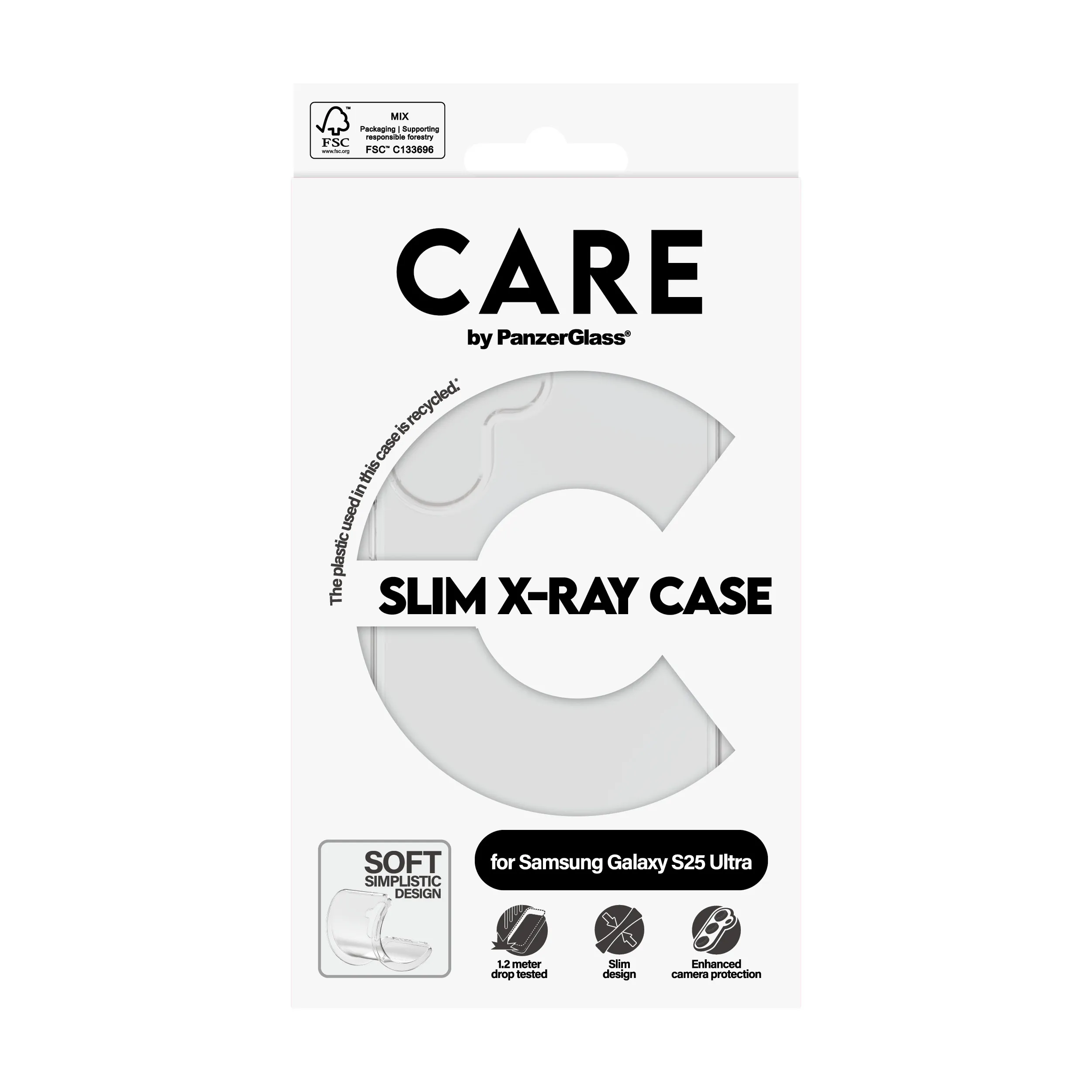 PANZERGLASS CARE FASH CASE - TRANSP X-RAY SOFT SAMSUNG S25 UL