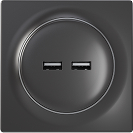 Fibaro Walli N USB Outlet Anthracite