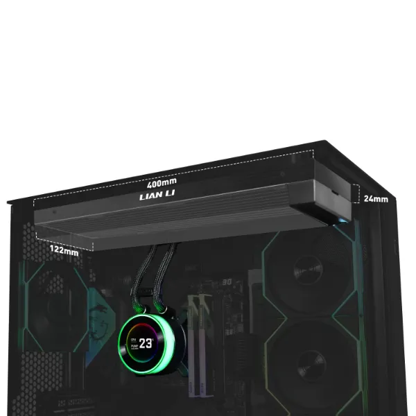 Lian Li Hydroshift II LCD-C, 360 fanless - liquid cooler, Black