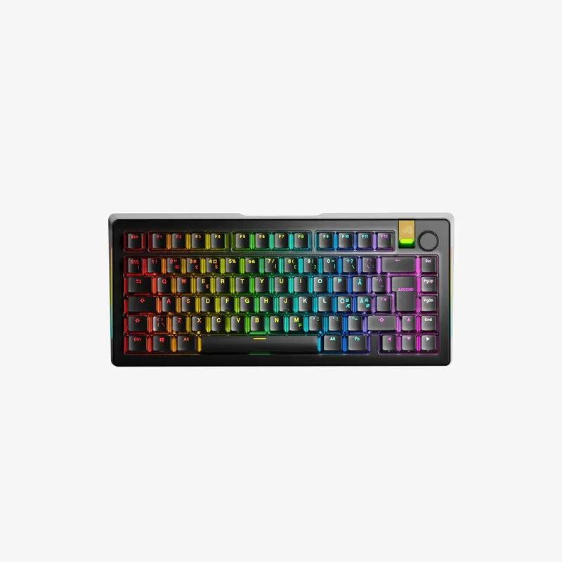 Glorious GMMK 3 Pro HE 75% Wireless Mechanical Gaming Keyboard, Glorious Fox HE Linear, Black
