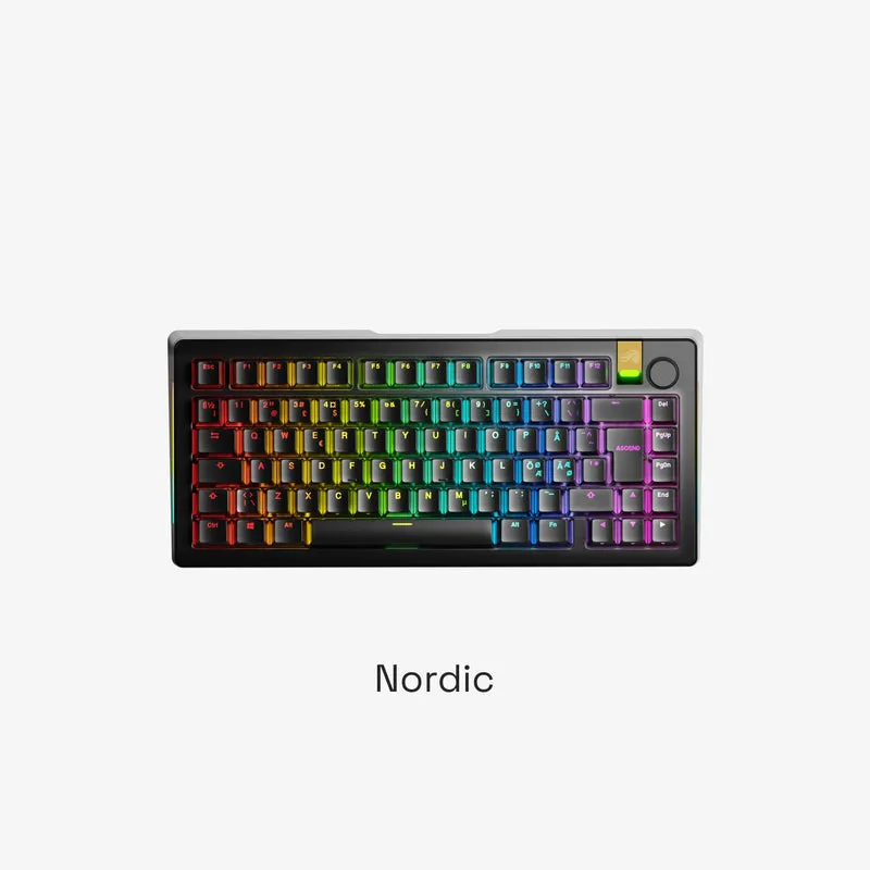 Glorious GMMK 3 Pro HE 75% Wireless Mechanical Gaming Keyboard, Glorious Fox HE Linear, Black