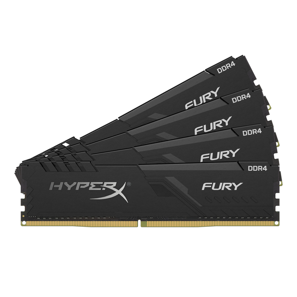 Kingston 16 GB (4 x 4 GB) HyperX Fury, DDR4 3200 MHz - memory, black