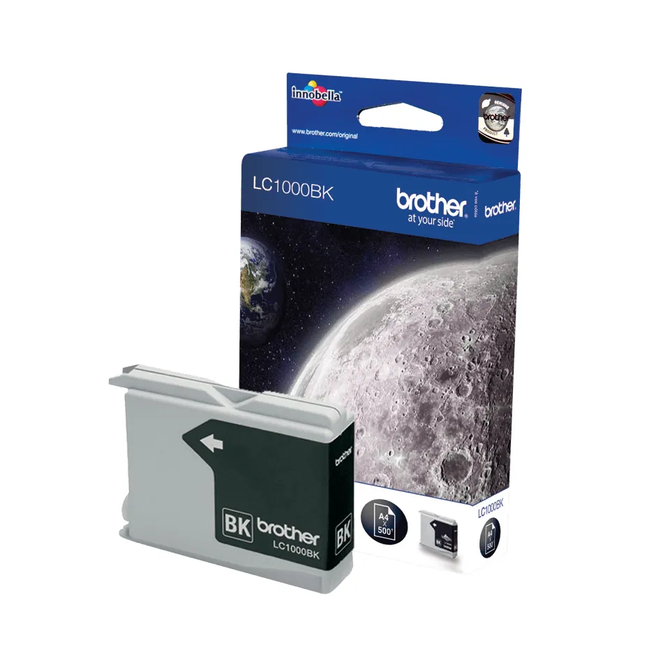 Brother LC1000BK bl&auml;ckpatron, svart