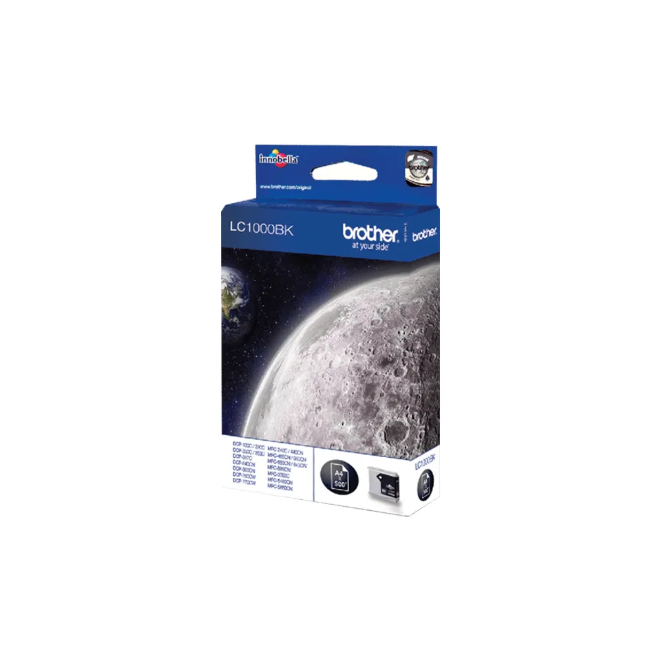 Brother LC1000BK bl&auml;ckpatron, svart