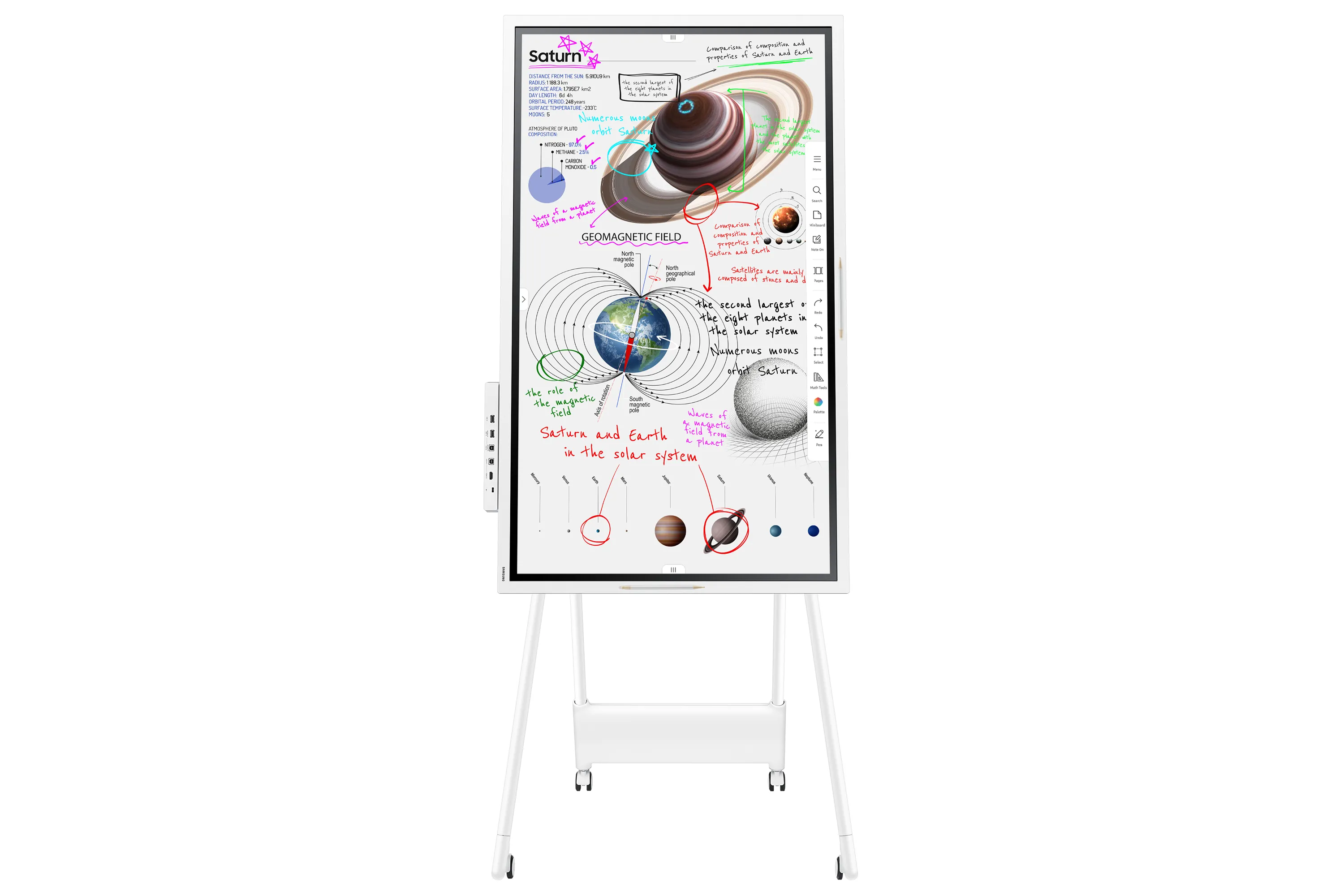 Samsung Flip Pro Digital Flipboard, WM55B, 55&quot;, UHD, Advanced IR Touch,HDMI in, USB-C Video/touch-out, USB, LAN, WiFi WPA2 Enterprise, Bluetooth, RS-232, Tizen