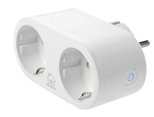Deltaco Smart Home SH-P02E - smart uttag, Wi-Fi, vit