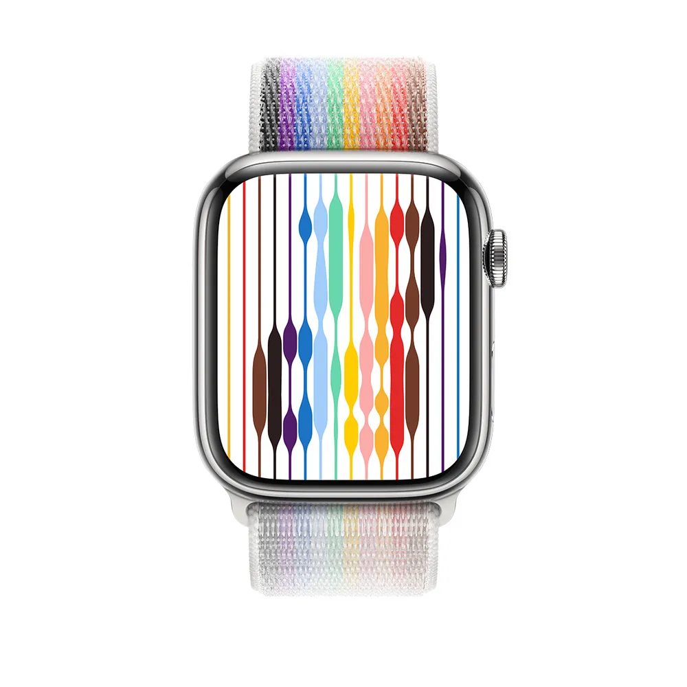 Apple Watch 45 mm Sport Loop -ranneke, Pride Edition