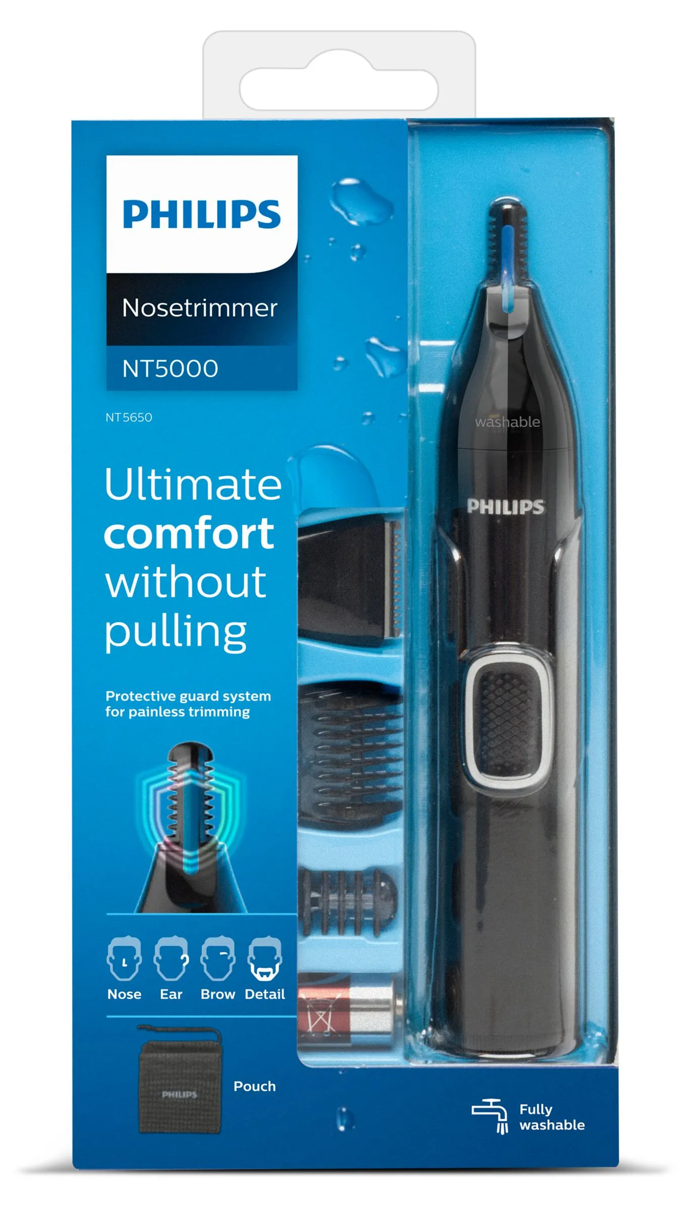 Philips Series 5000 NT5650/16 - n&auml;s-, &ouml;ron- och &ouml;gonbrynstrimmer, svart