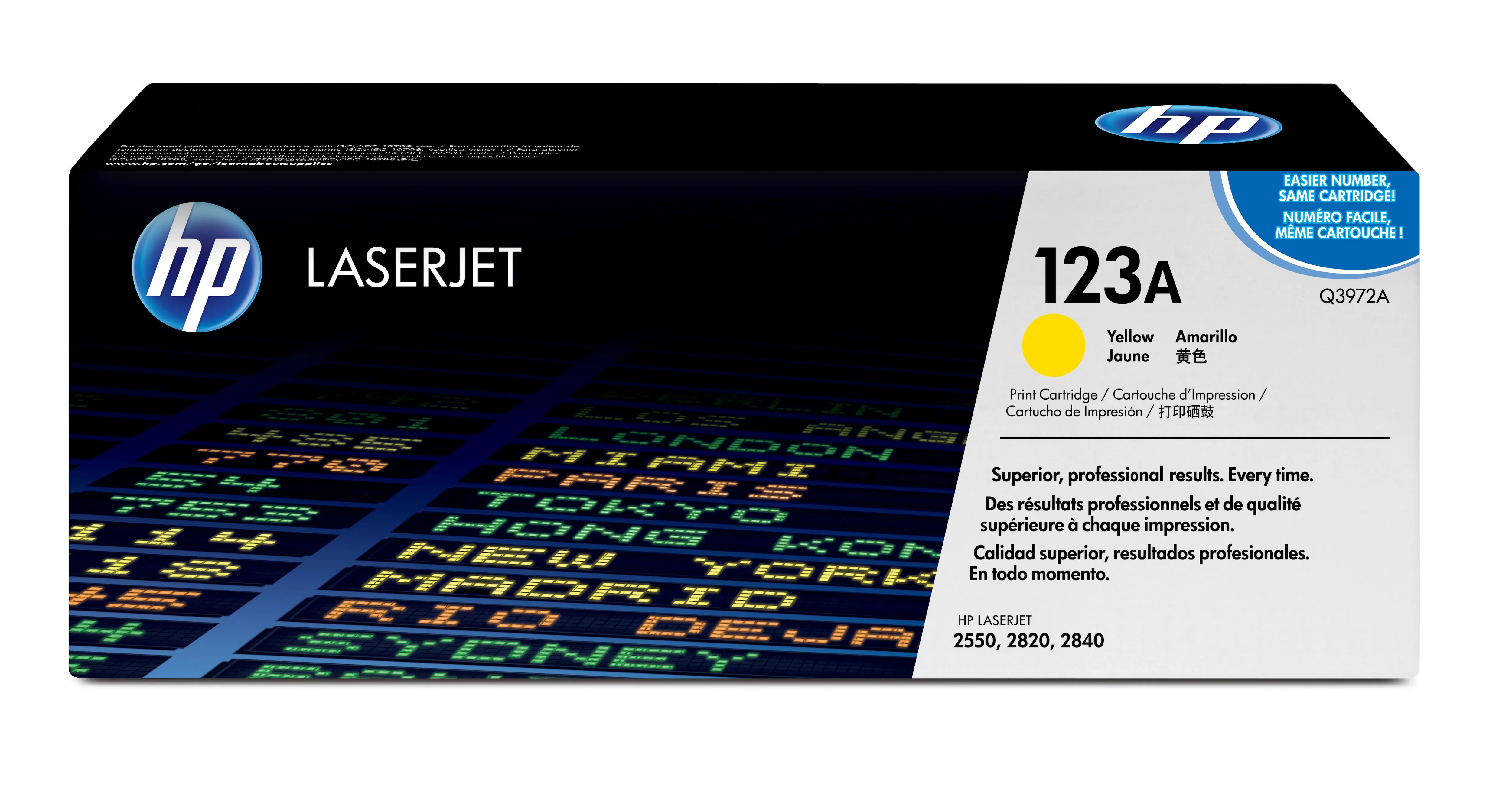 HP 123A -laserv&auml;rikasetti, keltainen