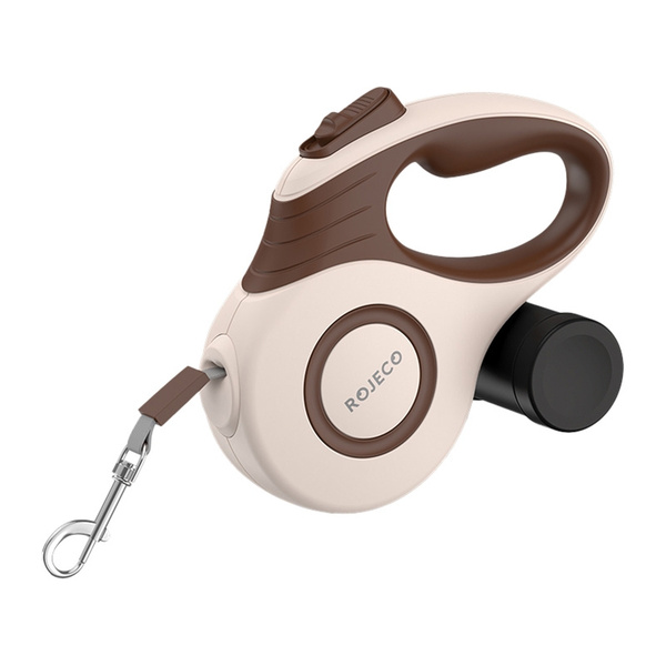 ROJECO A12 5 Meters Automatic Retractable Dog Leash - Brown