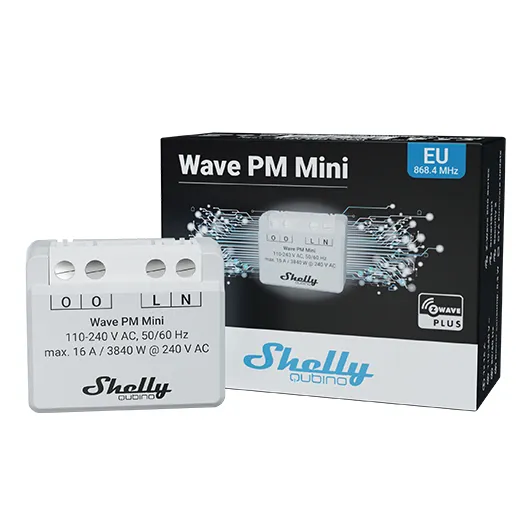 Shelly Qubino Wave PM Mini - smart relay switch, Z-Wave