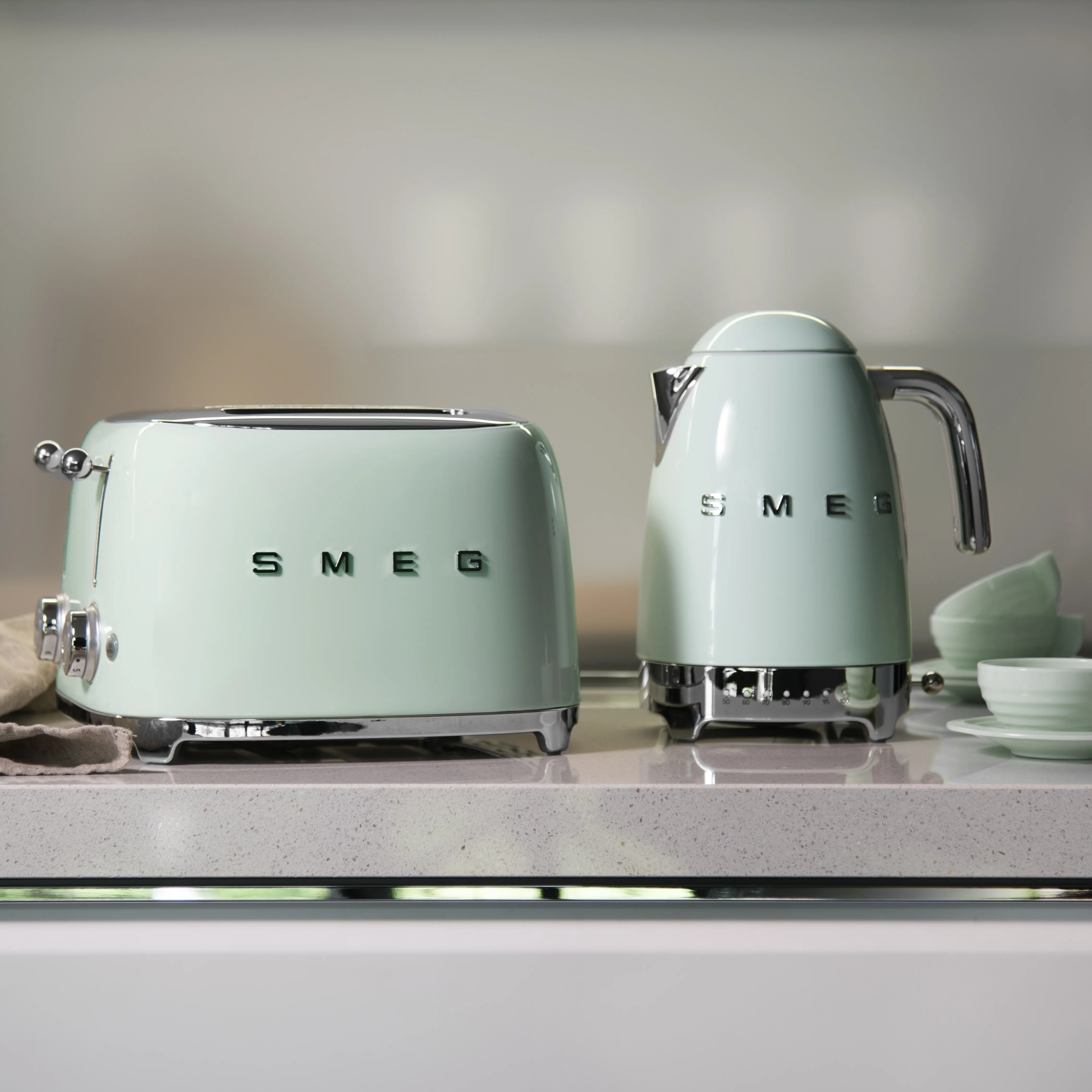Smeg 50's Style - toaster, 4 slice(s),  Green