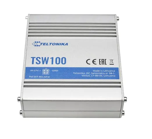Teltonika TSW100 switch 4xGE w POE 1xGE without POE 60W budget