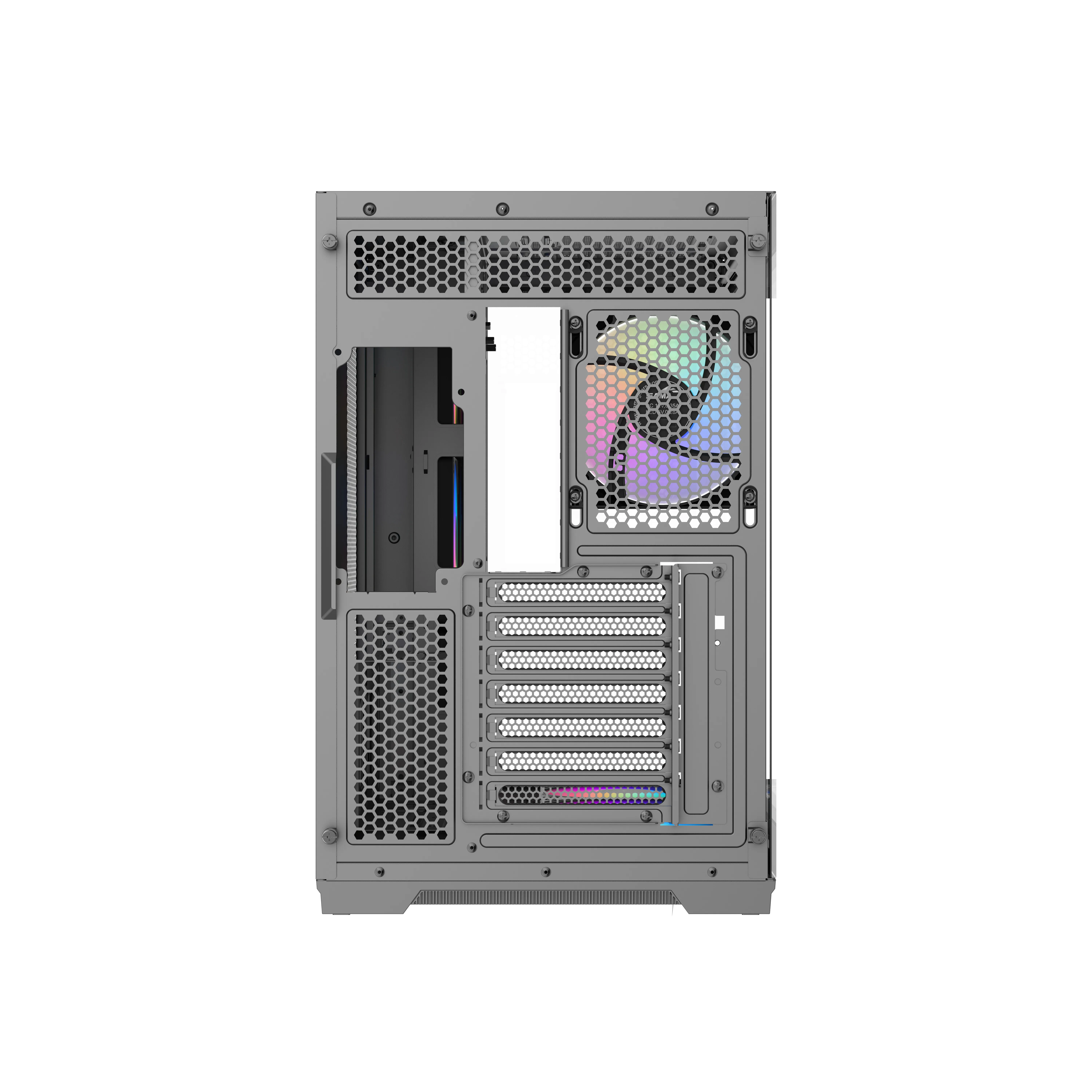 SAMA V52 midi-tower chassi med f&ouml;nster och RGB-belysning, svart