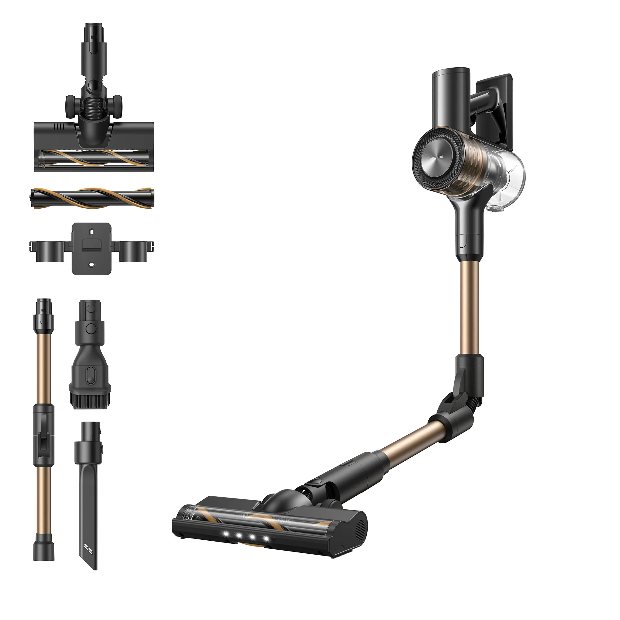Dreame R10S AE 0.5 L Stick vacuum cleaner, Black, Gold