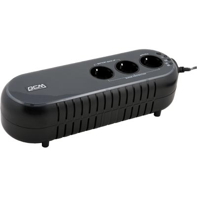 Powercom UPS, 700VA, bypass, USB, 3kpl ulosottoa