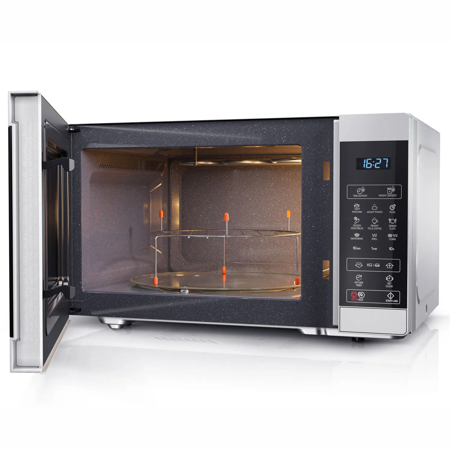 Sharp with Grill - microwave, silver, 28l