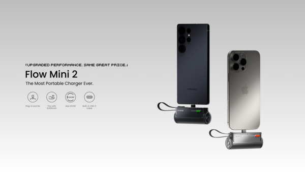SHARGE Flow Mini 2 5000 mAh, 22.5W - powerbank, Black