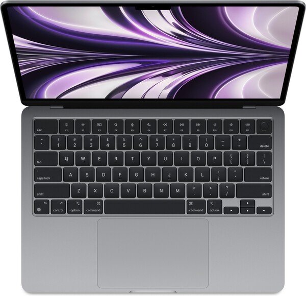 Renoverad MacBook Air 13.6" (2022), M2 8-core CPU 10-core GPU, 16 GB, 512 GB, midnatt (Utm&auml;rkt skick)