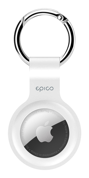 Epico Silicone Case, AirTag - keychain, Black, Blue, Red, White (4-pack)