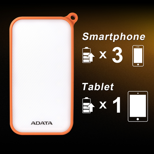 ADATA 8000mAh Power Bank 4-mode LED ORANGE