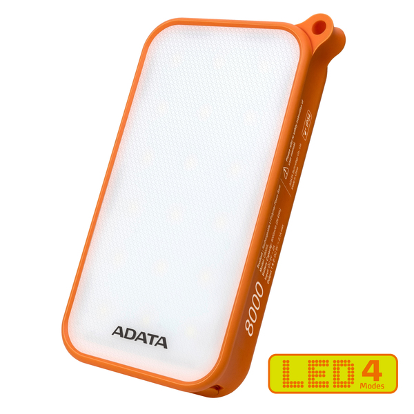 ADATA 8000mAh Power Bank 4-mode LED ORANGE