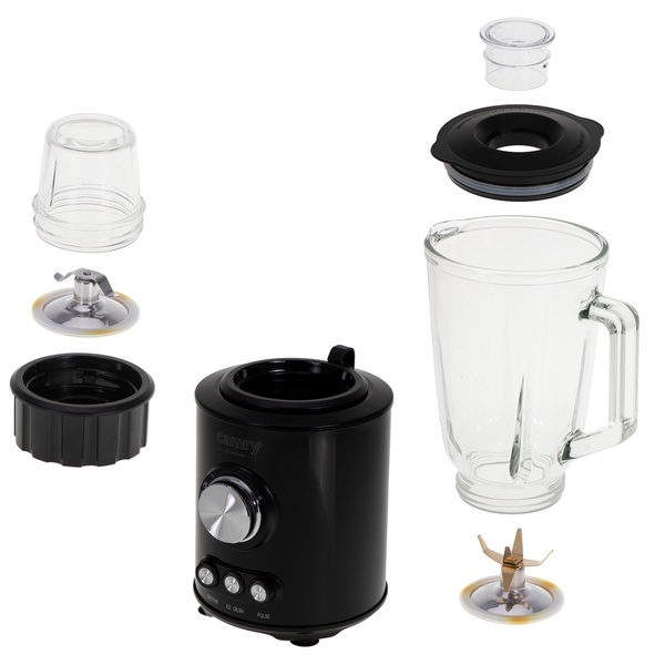 Camry CR 4088 Blender, 1800 W, 1.5 L Glass Jar, Piano Black