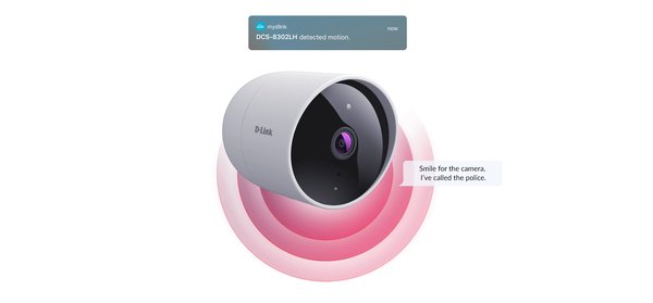 D-Link Full HD Outdoor Wi-Fi Camera, 1080P Clarity with 135 FOV